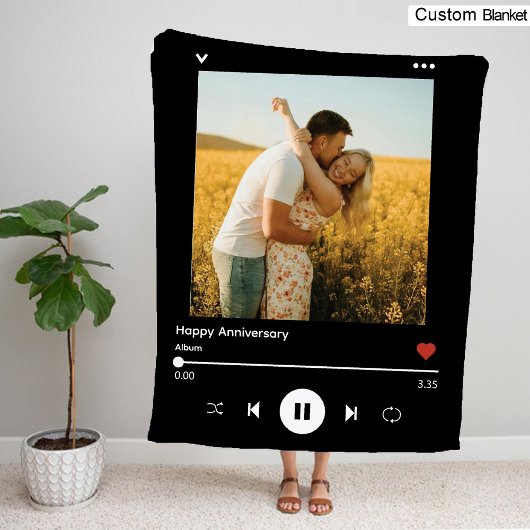 記念日写真アルバムカバー | モダンでおしゃれ フリースブランケット