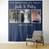 記念日写真コラージュ背景バナー タペストリー (インサイチュ)