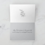 記念日恵みピンクローズウォーターカラーフラワー カード (内部)