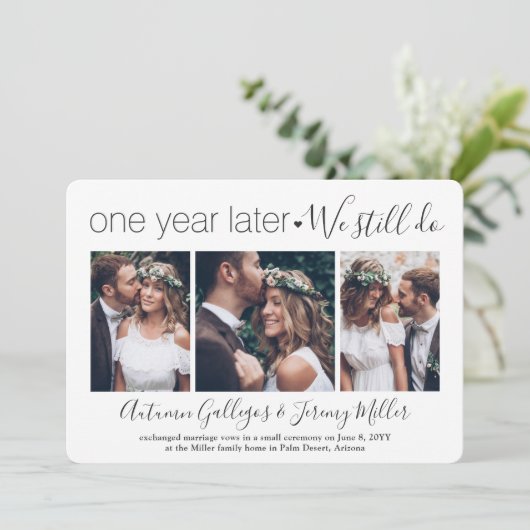 記念日披露宴私たちはまだ4つの写真結婚の 招待状 (スタンド正面)