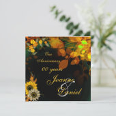 記念日招待ひまわり秋の花 招待状 (スタンド正面)