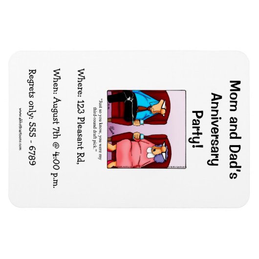 記念日招待状パーティー可撓磁石 マグネット (横)