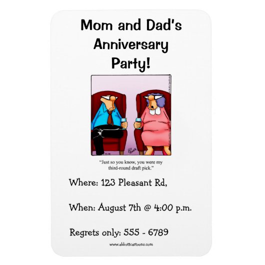 記念日招待状パーティー可撓磁石 マグネット (縦)