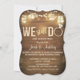 記念日招待状　ラスティック ヴォウ リニューアル パーティー 招待状