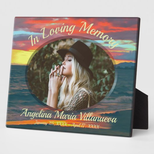 記念日没の日1490 フォトプラーク (側面)