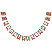 記念日結婚のカラフル虹パーソナライズされた バンティングフラッグ (全)