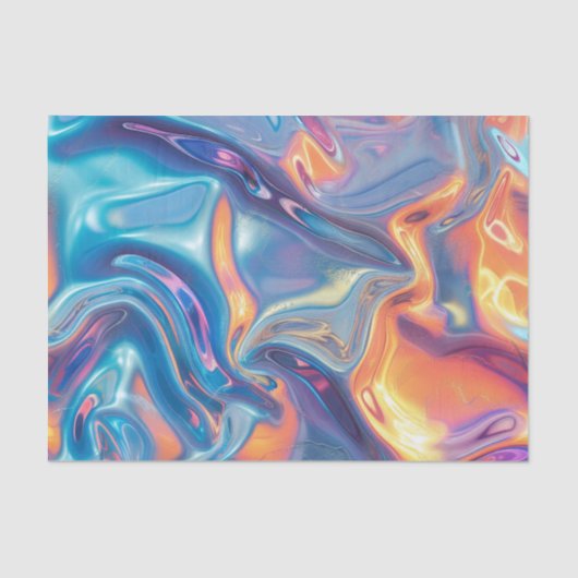 記念日結婚の誕生日虹色メタリック5 薄葉紙 (正面)