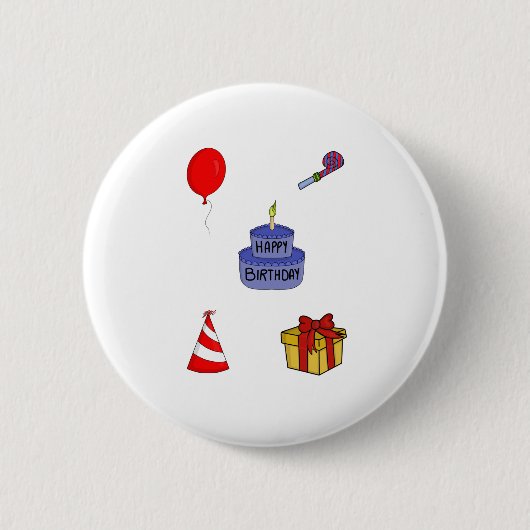記念日誕生日パック 缶バッジ (正面)