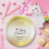 記念日金ゴールドハート#永遠に ペーパープレート (パーティー)