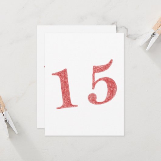 記念日15年の カード (正面/裏面インサイチュ)