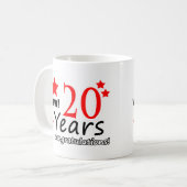 記念日20年の コーヒーマグカップ (正面左)