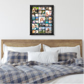 記念日33フォトコラージュカスタムパーソナライズされた キャンバスプリント (インサイチュ (寝室))