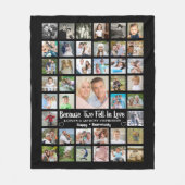 記念日41フォトコラージュカスタム文字とカラー フリースブランケット (正面)