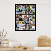 記念日43フォトコラージュパーソナライズされたカスタム ポスター (キッチン)