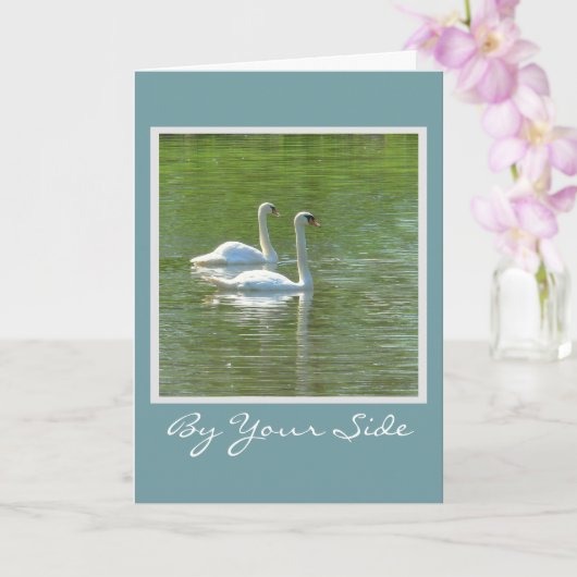 記念日/いつも側に/二羽のスワンが滑る カード (蘭)