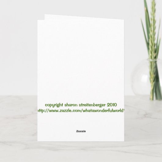 記念日、「おまえの側から」白い白鳥が二羽、 カード (裏面)