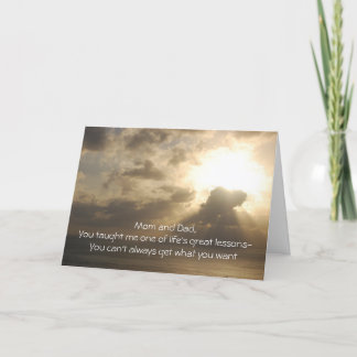 記念日-お母さんおよびパパの私に生命の1つを教えました カード