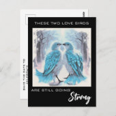 *~* 記念日 アーティスティック ラブ 鳥たち 冬 AP54 ポストカード (正面/裏面)