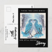 *～* 記念日 アーティスティック ラブ 鳥達 冬 AP54 ポストカード (正面/裏面)