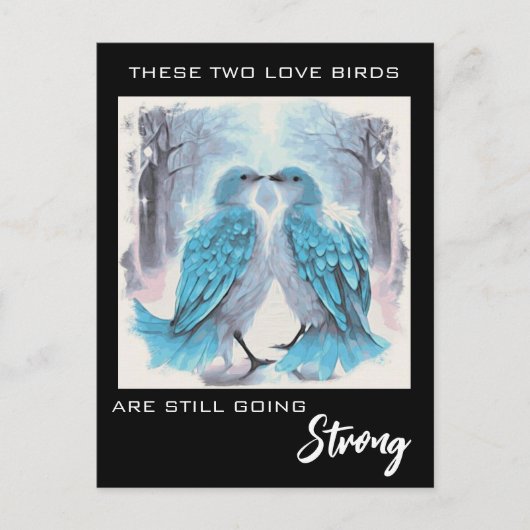 *～* 記念日 アーティスティック ラブ 鳥達 冬 AP54 ポストカード (正面)