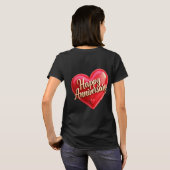 記念日 ゴールド カジュアル レタリング Tシャツ (裏面フル)