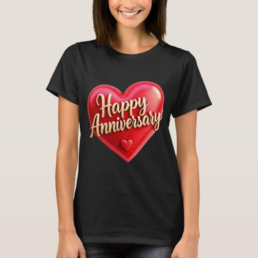 記念日 ゴールド カジュアル レタリング Tシャツ (正面)