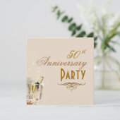 記念日，シャンパンバブル招待状 招待状 (スタンド正面)