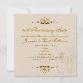 記念日，シャンパンバブル招待状 招待状 (裏面)