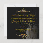 記念日，シャンパンバブル招待状 招待状 (裏面)