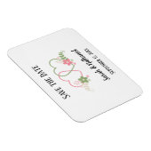 記念日 デュアル ハート 花嫁 & 花婿 名前 日付 マグネット (右側)