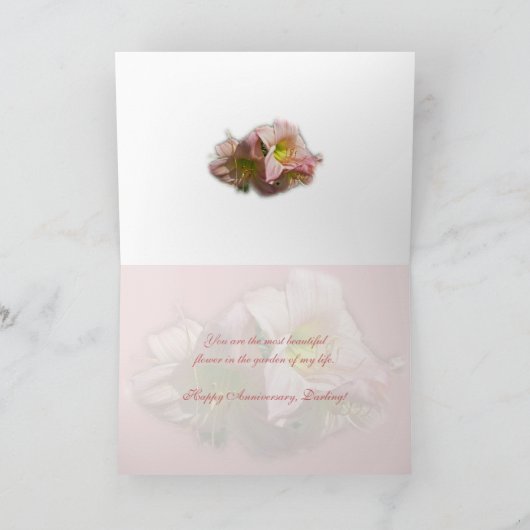 記念日 – ピンクファンシーのデイリー カード (内部)