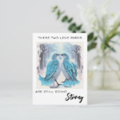 *～* 記念日 フォト 愛の鳥たち AP54 ポストカード (スタンド正面)