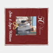 記念日 フリースブランケット (正面(横))