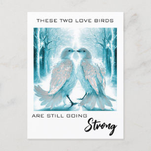 ～* 記念日 ラブバード AP54 アート 冬 ポストカード