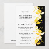 記念日 ローズ（黄色） 招待状 (正面/裏面)