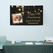 記念日 |任意の年 |黒と金ゴールドの写真 横断幕 (トレードショー)