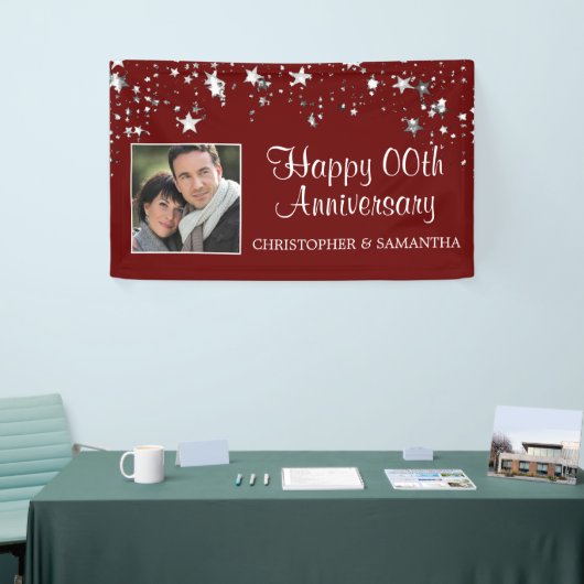 記念日 |任意の年 | Burgundy写真 横断幕 (トレードショー)