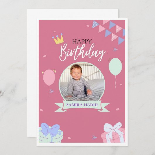 記念日 招待状 (正面/裏面)