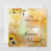 記念日 招待状 ひまわり 秋の花 2 (正面)