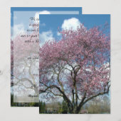 記念日 招待 桜の木 招待状 (正面/裏面)