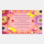 記念日 祈り 長方形ステッカー 長方形シール (正面)