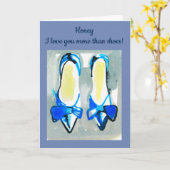 **記念日**私は「靴より愛する」 カード (黄色い花)