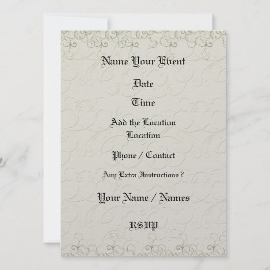 記念日/結婚式 - SRF 招待状 (裏面)