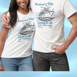 記念日 結婚 クルーズ バケーション パーソナライズ Tシャツ