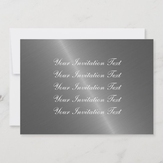 記念日 結婚 誕生日 シルバー ハート ステンレス 招待状 (裏面)