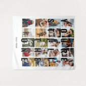 記念日 背景 20枚の写真 あなたは私の唯一の人 タペストリー (正面(横))