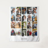 記念日 背景 20枚の写真 あなたは私の唯一の人 タペストリー (正面)