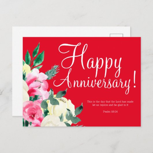 記念日 花のバースデー 聖書 ポストカード (正面/裏面)