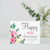 記念日 花の聖書の詩のポストカード ポストカード (スタンド正面)