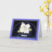 記念日/誕生日に白いバラ カード (黄色い花)